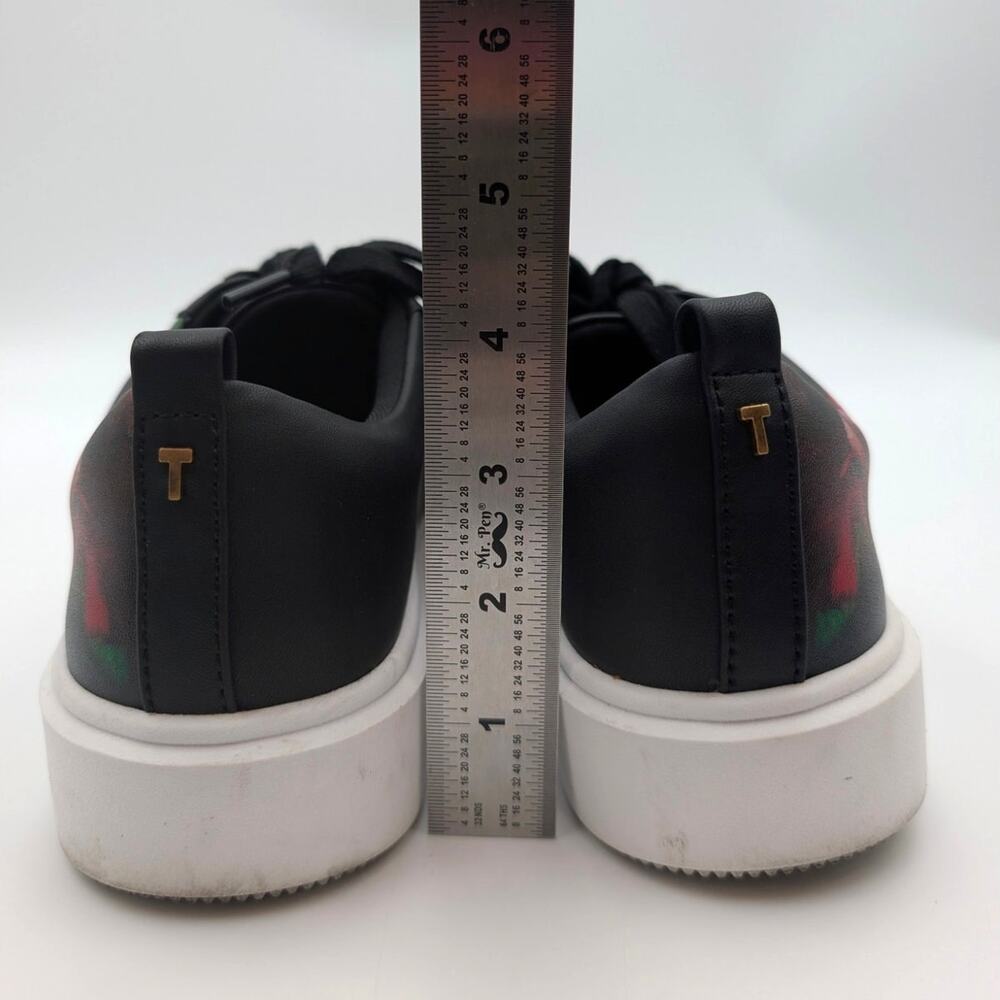 Ted Baker Avery Floral Platform Sneaker Shoes Women's Black Size US6.5 EU37 - Picture 4 of 10